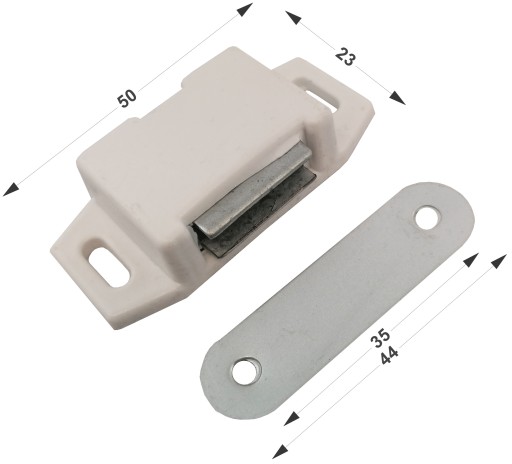 MAGNETICKÝ ZÁMEK NÁBYTKOVÁ ZÁPADKA BIELY MAGNET