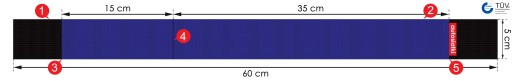 Samostatný suchý zips - Držiak na suchý zips do kufra - 60 cm