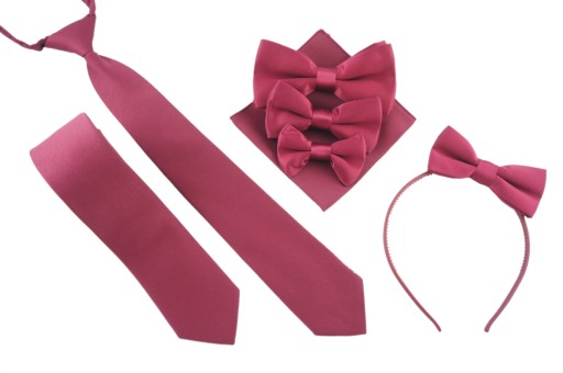 Čelenka s mašličkou, polomatná, elegantná, hladká, bordová