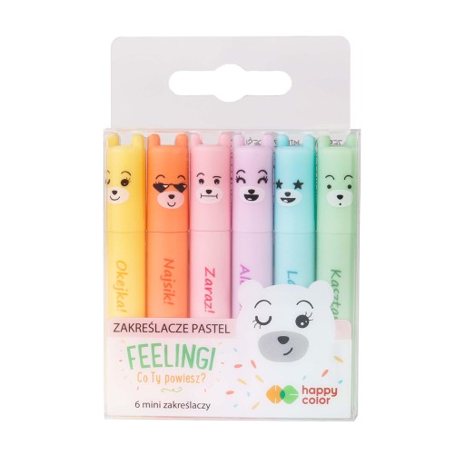 Happy Color mini pastelové zvýrazňovače 6 farieb