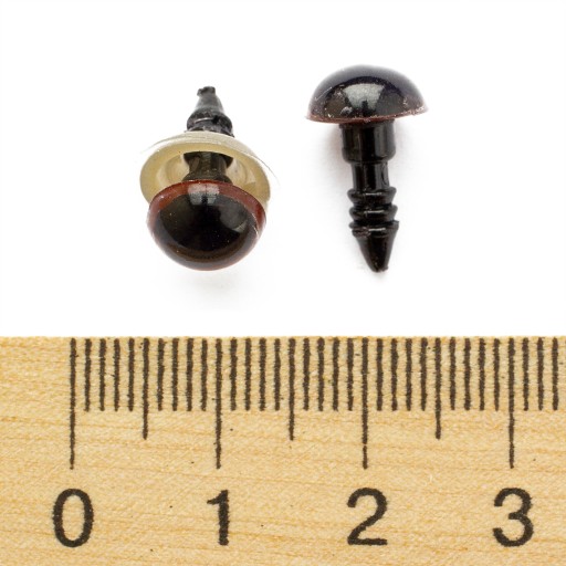 Bezpečnostné oká so závitom a objímkami, na hračky, plastové, 8 mm, 40ks
