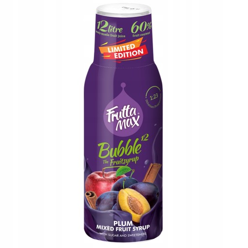 FRUTTAMAX SIRUP Slivka Jablko Škorica VIANOČNÁ EDÍCIA PRE SODASTREAM