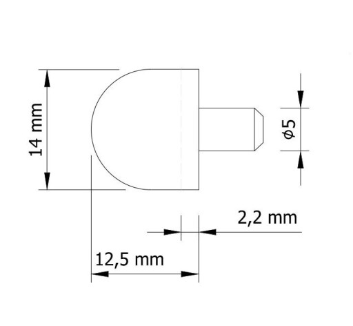 10x podpera sklenenej police 4-9 mm s kolíkom