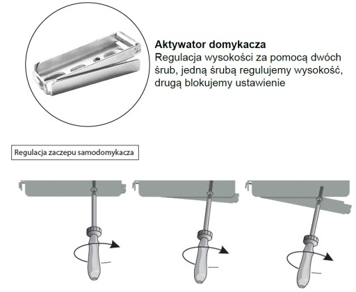 Zaveste uchopovač zatvárača dverí typ SV-25 SV-40 SV-50