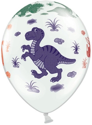 Latexové balóny DINOSAURS Dino Dinosaurs Animals Birthday Party 5 ks.