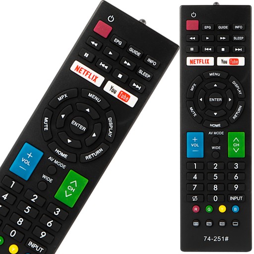 Univerzálne diaľkové ovládanie pre TV DVR SHARP Netflix YouTube