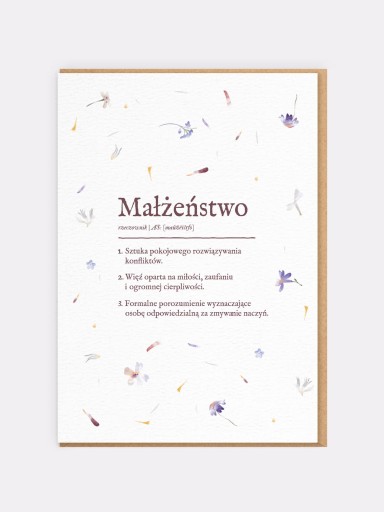 DEFINÍCIA MANŽELSTVA / svadobný list