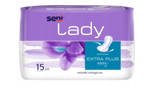 Urologické vložky Seni Lady Extra + 15 ks špeciálne dámske hygienické vložky