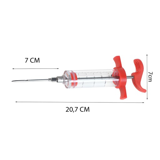 INJEKTOR NA MÄSOVÉ STRIEKAČKY 3 IHLY 30 ML NA ŠUNKU S UROZENÝM MÄSOM