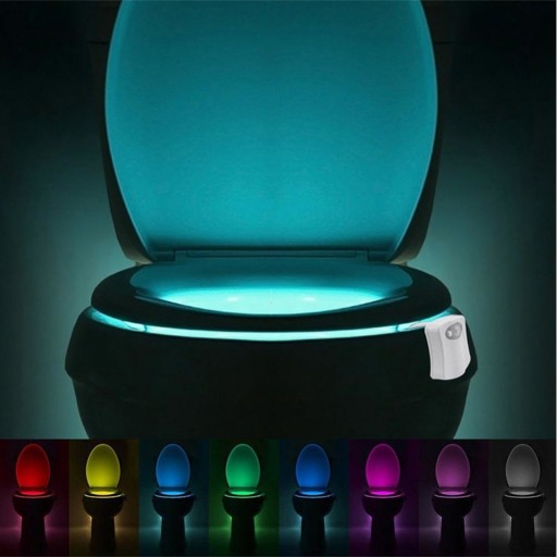 LED LAMPA PRE WC, SENZOR POHYBU A SVETLA