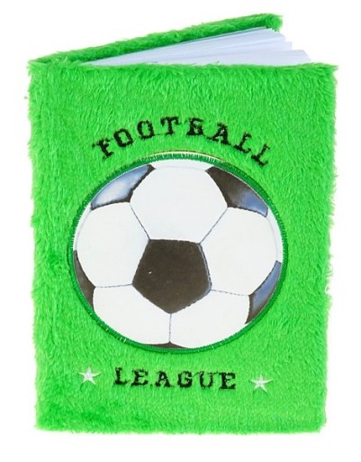 NOTEBOOK PLYŠOVÝ FUTBALOVÝ DENNÍK A5 8051