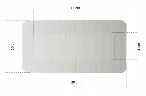 OMIETKA SO STERILNÝM OBKLADOM NA RANY S NASÁVACÍM PODLOŽKOU 20X10cm 1KS