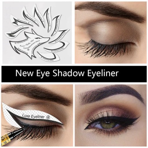 NÁLEPKA ŠABLÓN NA MAKEUP MEJKAP OČNÁ LINKA TIENE VLKA