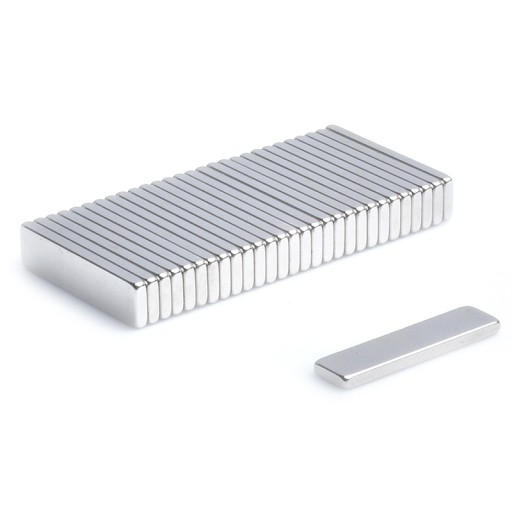 Neodymový tanierový magnet MPŁ 20x5x1,5 N38 sada 10 kusov