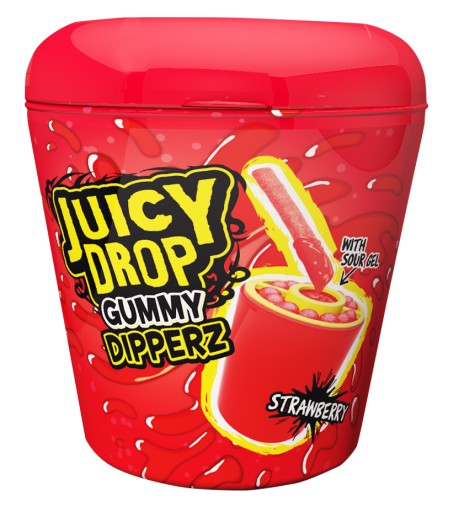 ŠŤAVNÉ DROP GUMMY DIPPERZ ŽELÉ TYČINKY S KYSELNÝM GÉLOM NA MÁČANIE 96G
