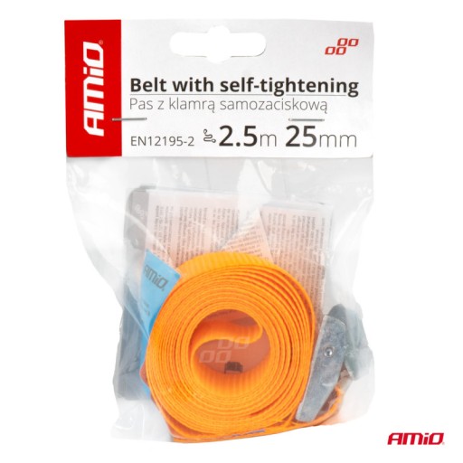 PREPRAVNÝ PÁS SO SAMONAPÍNAČOU SPONOU 2,5Mx25MM PREPRAVNÝ PÁS 250KG