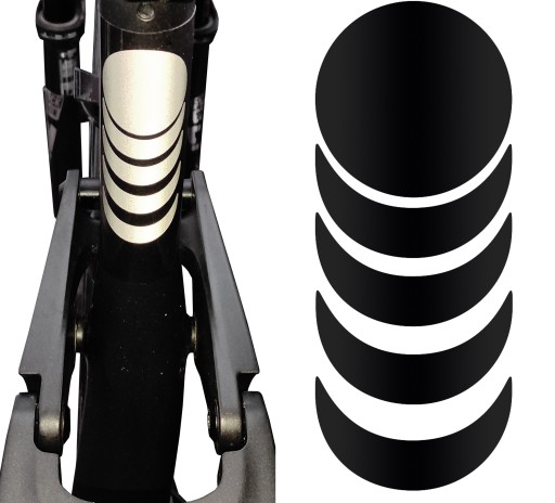 Reflexná nálepka na bicykel ČIERNA Discreet 4x10