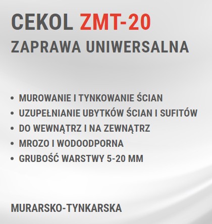 Univerzálna malta ZMT-20 CEKOL 5 kg