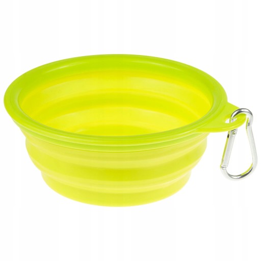 SILIKÓNOVÁ skladacia miska pre psa TOURIST s karabínou, 350 ml