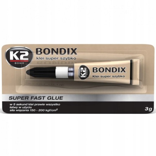 SUPER GLUE K2 3g, SILNÝ kyanoakrylát 5 sek.