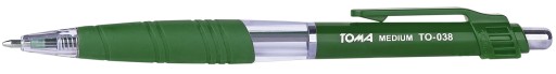 TOMA TO-038 Automatické guľôčkové pero 1mm zelené