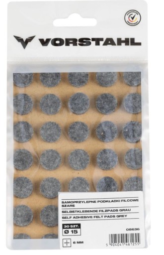 Samolepiace plstené podložky šedé FI15mm, balenie 30 ks - VORSTAHL