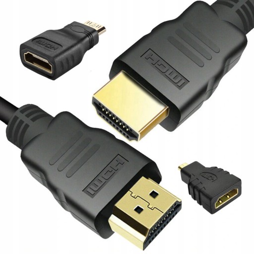 HDMI 2.0 UHD 4K kábel 1,5m + micro mini ADAPTÉRY