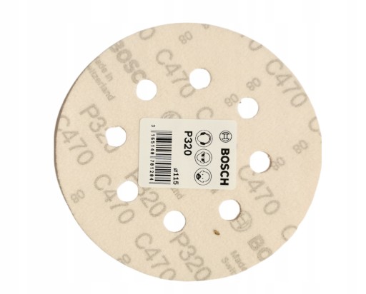 BOSCH kotúč brúsneho papiera na suchý zips 115 mm P320 1 ks