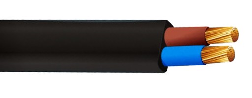 OMYp predlžovací kábel flexibilný kábel 2x1 H03VV-F 300V/300V čierny meter