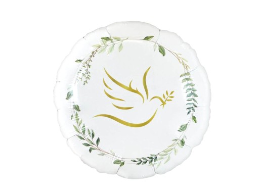Fóliový balónik Holubica s listami Communion 46cm