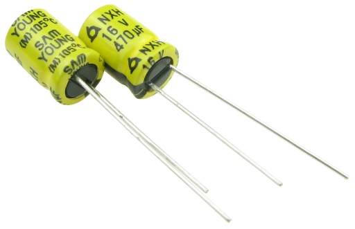 Elektrolytický kondenzátor 470uF/16V LOW ESR SamYoung NXH (2 ks) /4126-2