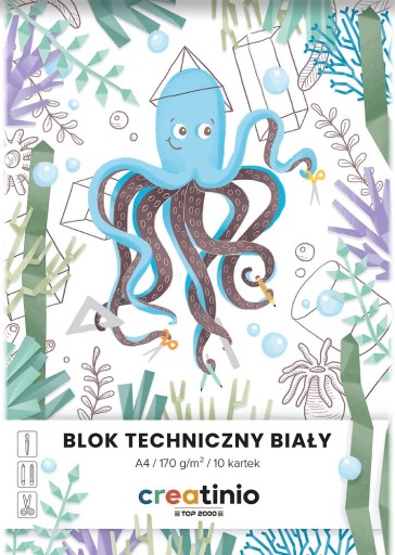 TECHNICKÝ BLOK A4 10 LIST BIELY 170g/m2 CREATINIO