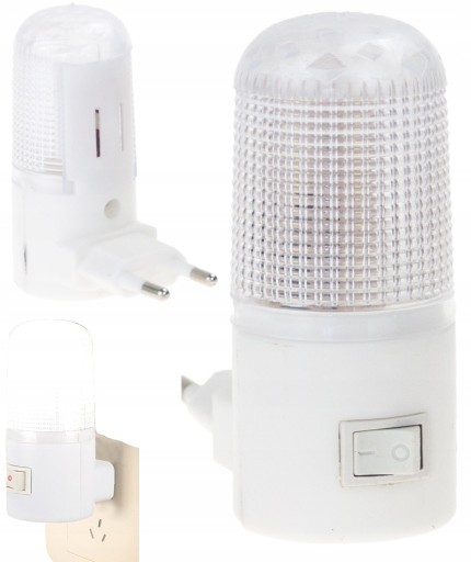 LED NOČNÁ LAMPA PRE KONTAKTNÉ VÝKONNÉ BIELE SVETLO