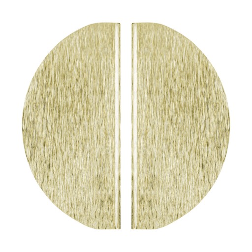 NÁBYTKOVÁ ÚCHYTKA ZLATÝ MESIAC POLkruhový 64 MM