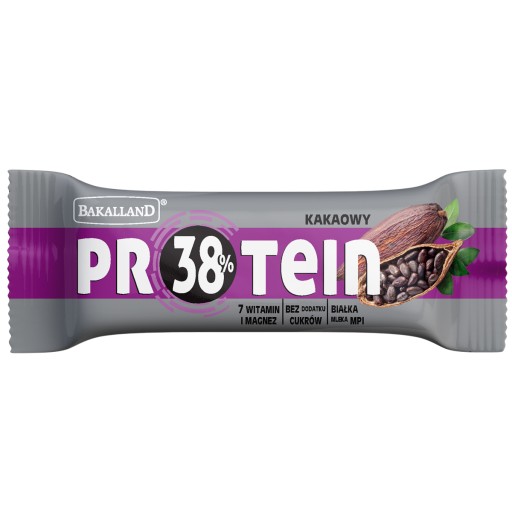 Bakalland kakaová proteínová tyčinka bez cukru 35g 38% proteín 127 kcal