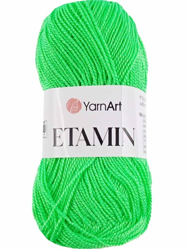 YarnArt Etaminová priadza 30 g 180 m farba 457 neónová zelená