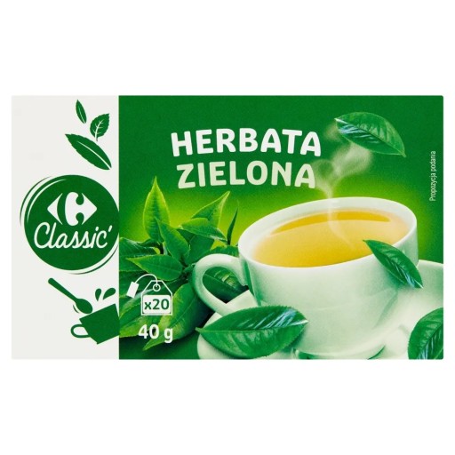 Carrefour klasický zelený čaj 40 g (20 x 2 g)
