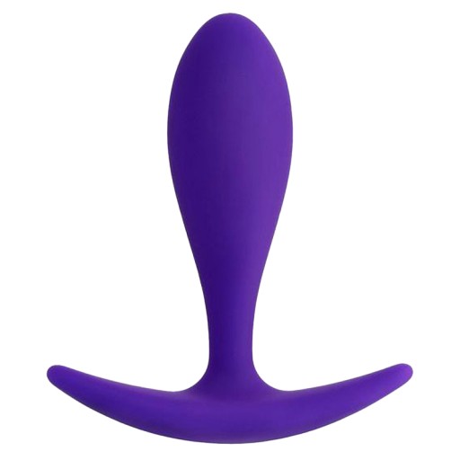 Malý praktický silikónový análny kolík pre začiatočníkov 7,2 CM fialový