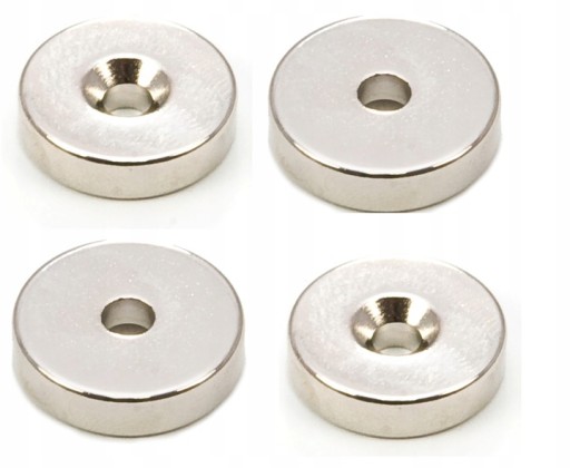 NEODYMOVÝ MAGNET 25x7,5/4,5x3 mm NA SKRUTKU ks.
