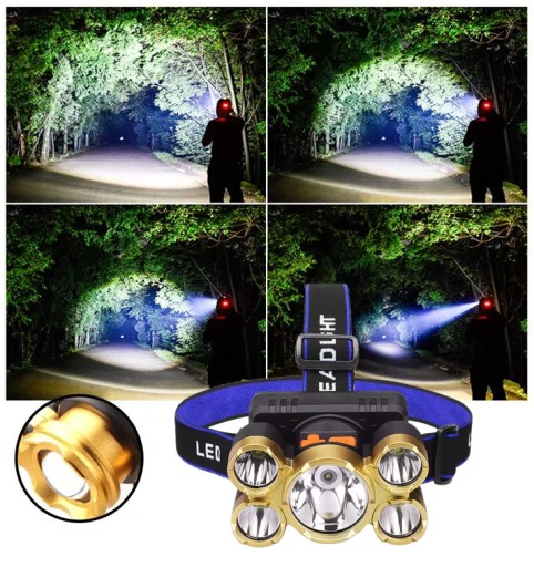 HLAVOVÁ LAMPA VÝKONNÁ HLAVOVÁ LAMPA NABÍJACIA USB LED