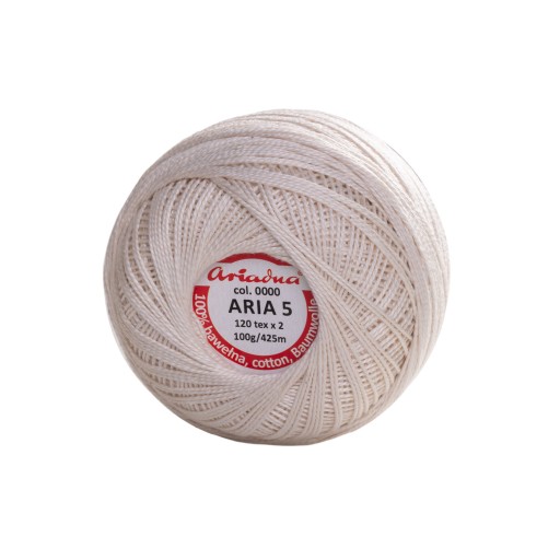 Aria 5 nití 100 g Ariadna 0000 NATURAL - NAJVÄČŠÍ VÝBER FARIEB!