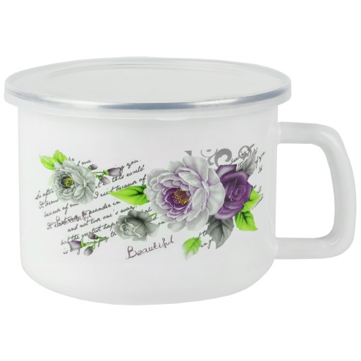 Hrnček SMALTOVANÝ S POKRČKOU 16cm 2L