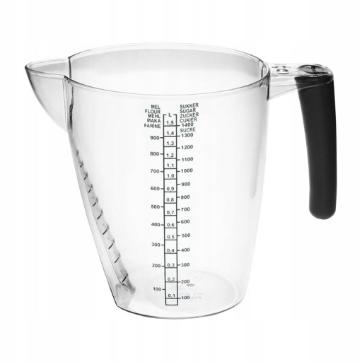 KUCHYNSKÝ ODMERNÝ hrnček S ODBORNÝM džbánom 1,5L