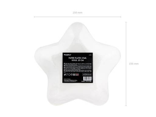 STAR GOLD PAPIEROVÉ TANIERE 23 cm 6 ks.