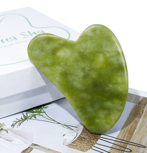 Gua Sha KAMEŇ PRE MASÁŽ CELÉHO TELA TVÁR SKUTOČNÝ JADE - SILNÝ
