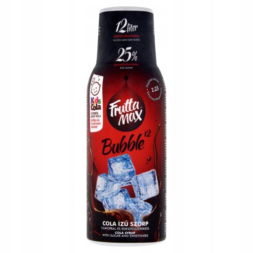 Fruttamax Cola sirup 500 ml na 12L Vodný sirupový koncentrát Soda sýtená