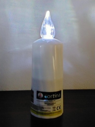 LED VLOŽKA DO SVIEČKOV VYSOKÉ 16CM + R6 BATÉRIE BIELE VLOŽKY 90 DNÍ