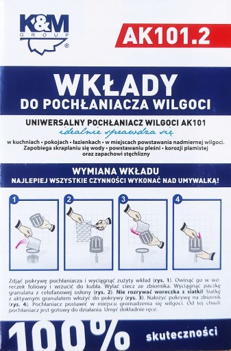 K&M AK101.2 Vložky pohlcujúce vlhkosť 2 ks