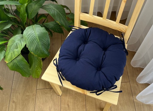 Podsedák na stoličku taburetka 35cm NAVY BLUE CIRCLE