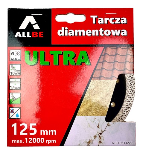 DIAMANTOVÝ DISK PRE ŽULU 125X1,4X10X22,23MM
